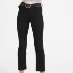 Everlane Black High Rise Kick Crop Jean, size 30